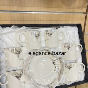 Set de Tazas con Diseño Marmolado