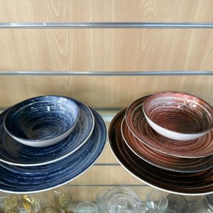 Vajilla de Porcelana 24 Piezas – Estilo Moderno con Acabado Artesanal