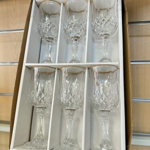 Copas 6 largas, filo dorado