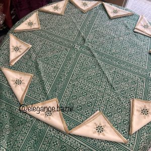 MANTEL TERZ VERDE + 8 SERVILLETAS