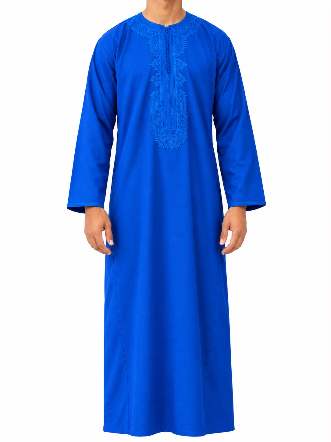 ABAYA / QAMIS MANGA LARGA - AZUL ELECTRICO - Imagen 3