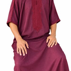 ABAYA / QAMIS MEDIA MANGA - GRANATE BURDEOS