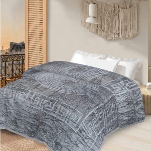 Manta Extra Suave 210 x 230 cm- GRIS OSCURO VERSACE