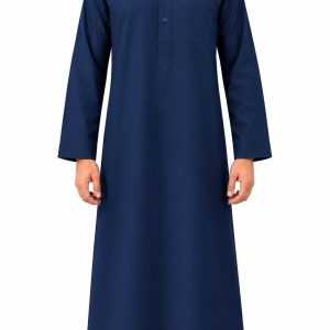 ABAYA / QAMIS  AZUL OSCURO