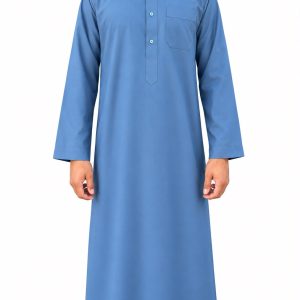 ABAYA / QAMIS  AZUL CLARO
