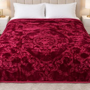Manta Premium Estampada – 2,5 a 3 kg 240 x 200 - GRANATE