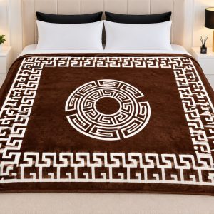 Manta Premium con EMBALAJE   – 2,5 kg 160 x 220 - VERSACE marrón