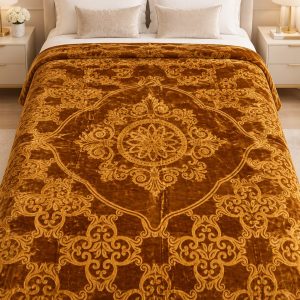 Manta Premium Estampada – 2,5 a 3 kg 240 x 200 - CAMEL