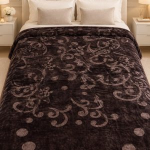 Manta Premium Estampada – 2,5 a 3 kg 240 x 200 - MARRÓN